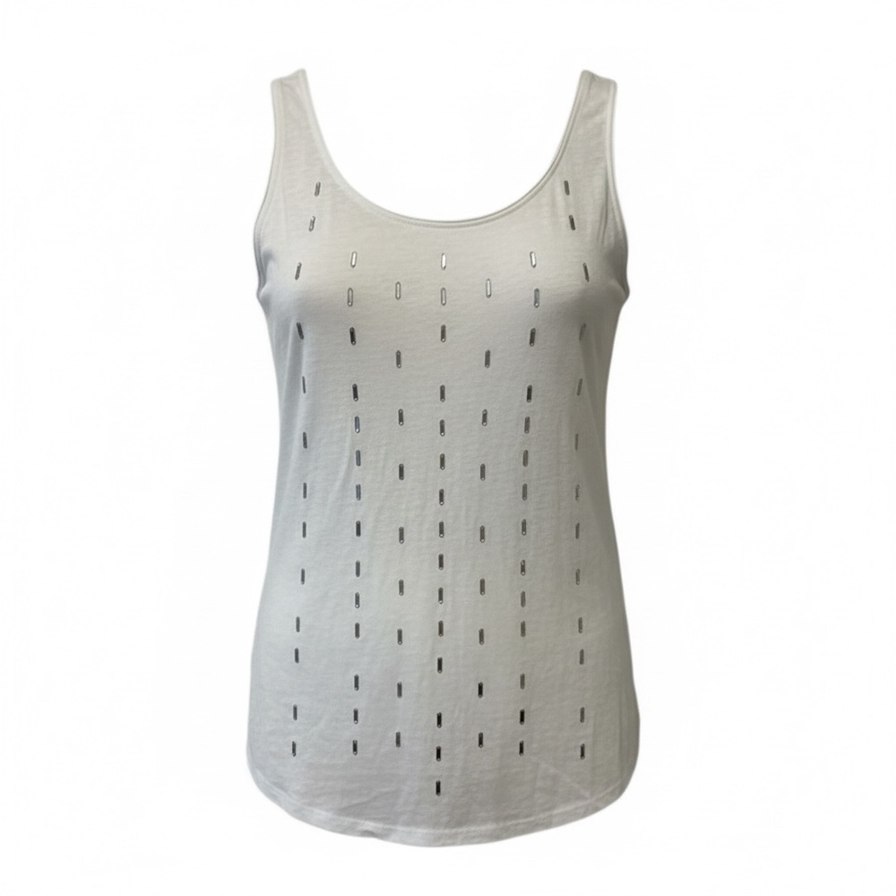 Eileen Fisher NWT embellished linen tank, small